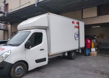 Apport de matériel pour le Congo