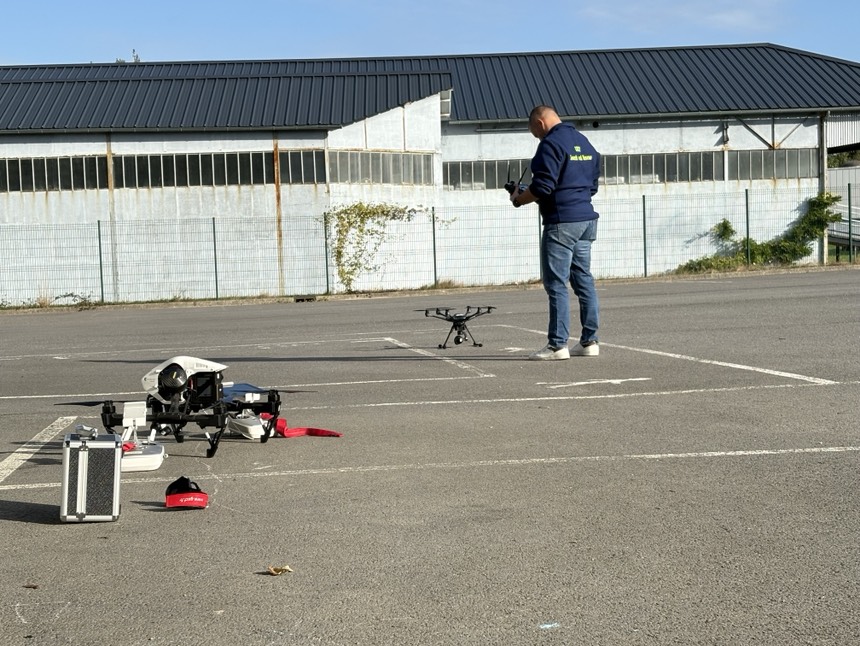 Drone du GSCF en opération de test