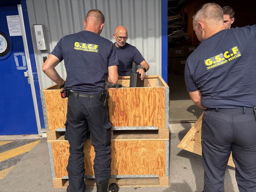 Caisse de transport des kits de stockage d'eau GSCF