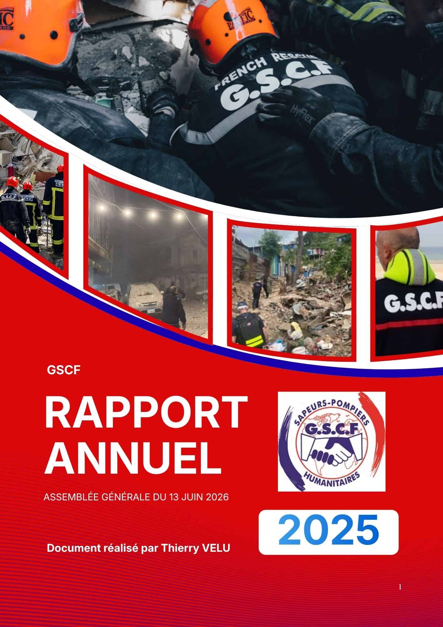 Couverture du rapport annuel 2025 du Groupe de Secours Catastrophe Français
