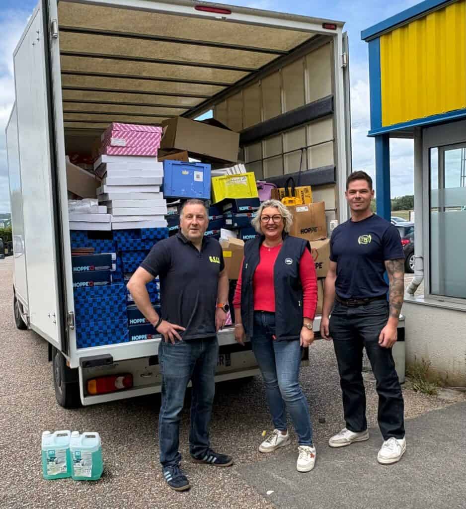 Don de matériel SETIN aux pompiers humanitaires du GSCF
