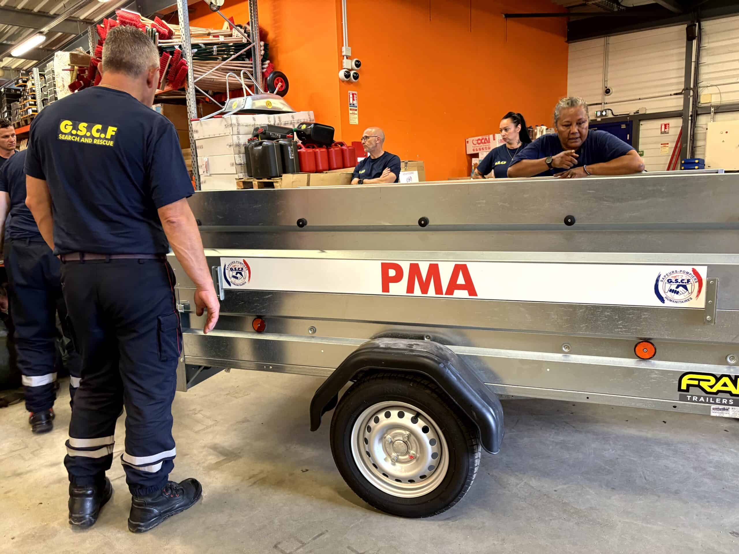 Pompiers humanitaires du GSCF en formation