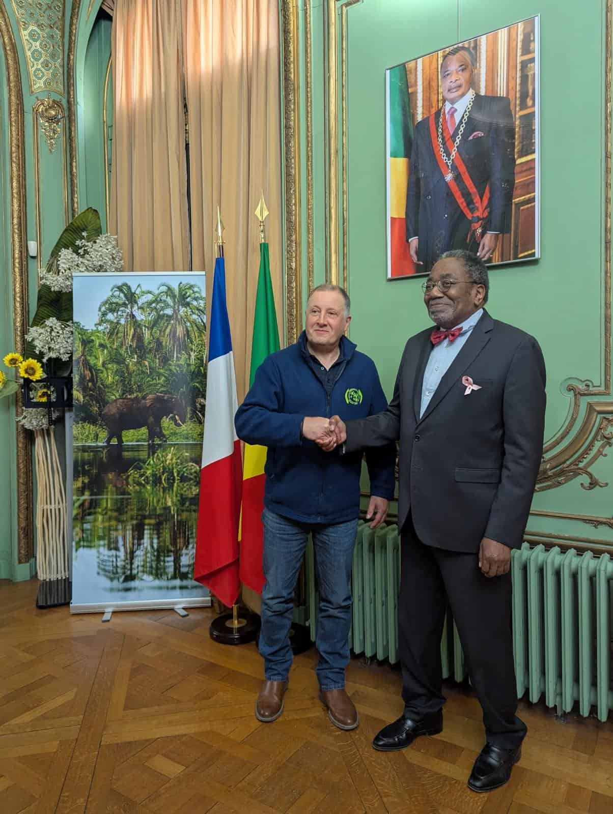 Réception du GSCF à l'ambassade du Congo, Paris